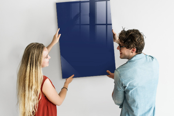 Decoratief glazen wandbord beschrijfbaar en magnetisch Magnetisch bord voor foto's en notities