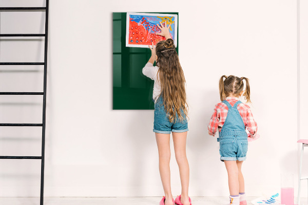 Memobord van glas met print inclusief neodymium magneten Magnetisch bord voor foto's en notities
