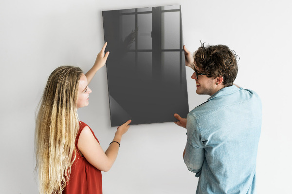Decoratief glazen wandbord beschrijfbaar en magnetisch Magnetisch bord voor notities en foto's