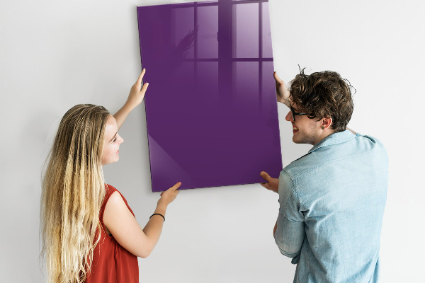 Memobord van glas met print inclusief neodymium magneten Een kleurrijk prikbord voor notities en foto's
