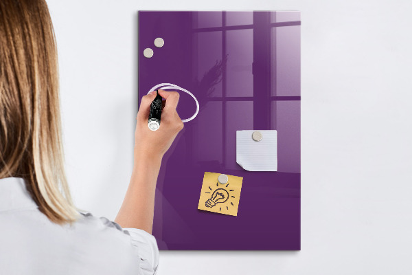 Memobord van glas met print inclusief neodymium magneten Een kleurrijk prikbord voor notities en foto's