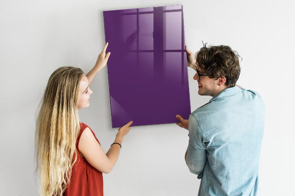 Memobord van glas met print inclusief neodymium magneten Een kleurrijk prikbord voor notities en foto's