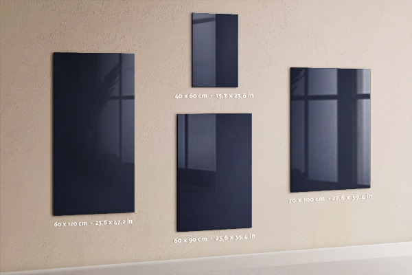 Decoratief glazen wandbord beschrijfbaar en magnetisch Modern prikbord voor notities en foto's