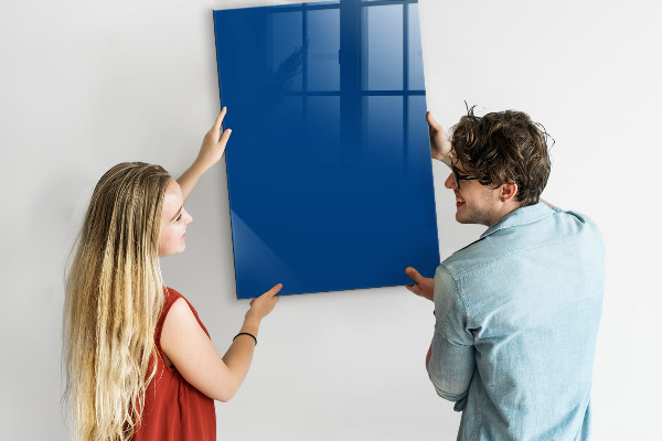 Decoratief glazen wandbord beschrijfbaar en magnetisch Magnetisch bord voor foto's en notities
