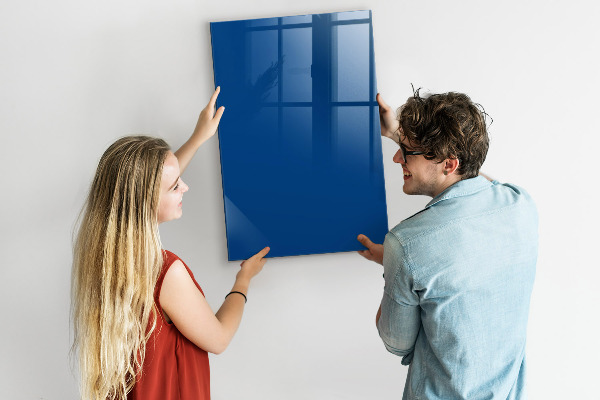 Decoratief glazen wandbord beschrijfbaar en magnetisch Magnetisch bord voor foto's en notities