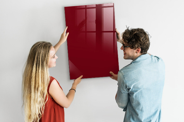Memobord van glas met print inclusief neodymium magneten Magnetisch bord voor notities en foto's