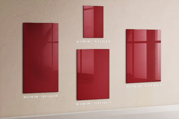Decoratief glazen wandbord beschrijfbaar en magnetisch Een kleurrijk prikbord voor notities en foto's
