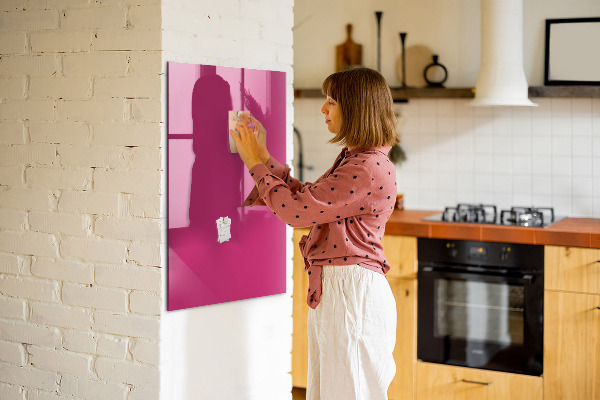 Memobord van glas met print inclusief neodymium magneten Een kleurrijk prikbord voor notities en foto's