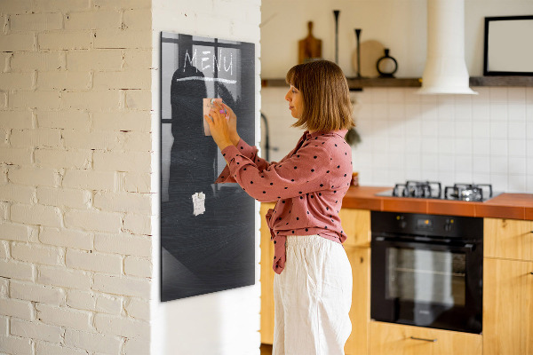 Memobord van glas met print inclusief neodymium magneten Notitie- en fotobord
