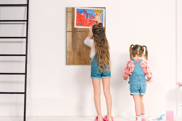 Decoratief glazen wandbord beschrijfbaar en magnetisch Magnetisch bord voor foto's en notities