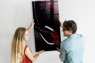 Memobord van glas met print inclusief neodymium magneten Magnetisch bord voor foto's en notities