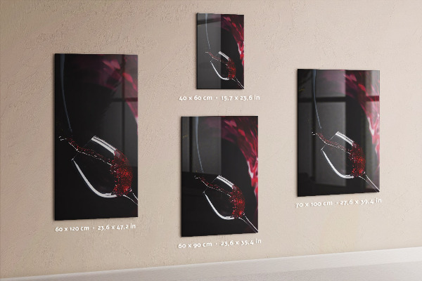 Memobord van glas met print inclusief neodymium magneten Magnetisch bord voor foto's en notities