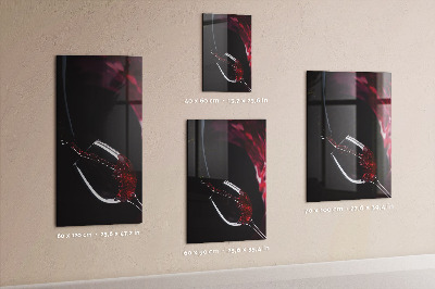 Memobord van glas met print inclusief neodymium magneten Magnetisch bord voor foto's en notities