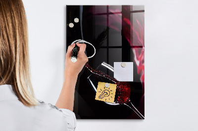 Memobord van glas met print inclusief neodymium magneten Magnetisch bord voor foto's en notities