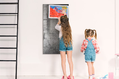 Decoratief glazen wandbord beschrijfbaar en magnetisch Modern prikbord voor foto's en notities