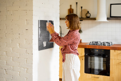 Decoratief glazen wandbord beschrijfbaar en magnetisch Modern prikbord voor foto's en notities