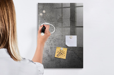 Decoratief glazen wandbord beschrijfbaar en magnetisch Modern prikbord voor foto's en notities