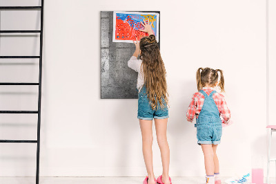 Decoratief glazen wandbord beschrijfbaar en magnetisch Modern prikbord voor foto's en notities