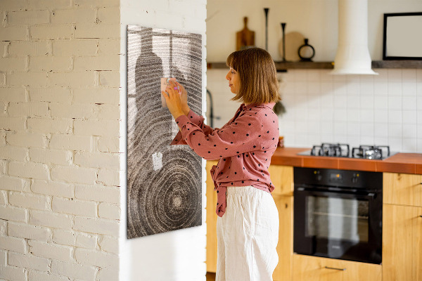 Decoratief glazen wandbord beschrijfbaar en magnetisch Magnetisch bord voor foto's en notities