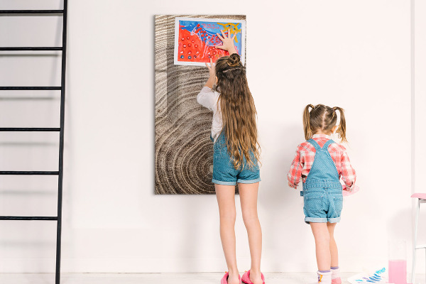 Decoratief glazen wandbord beschrijfbaar en magnetisch Magnetisch bord voor foto's en notities