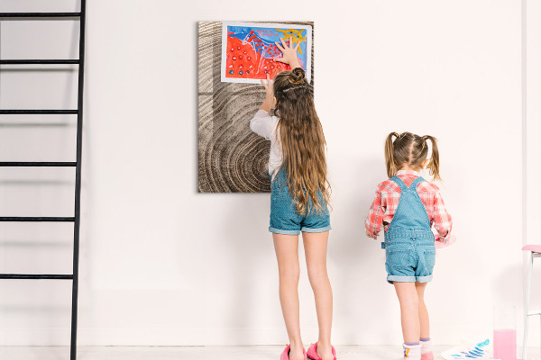 Decoratief glazen wandbord beschrijfbaar en magnetisch Magnetisch bord voor foto's en notities