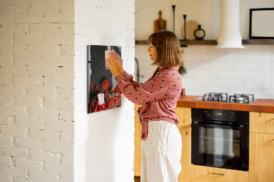 Memobord van glas met print inclusief neodymium magneten Pepper Kitchen Herinneringen