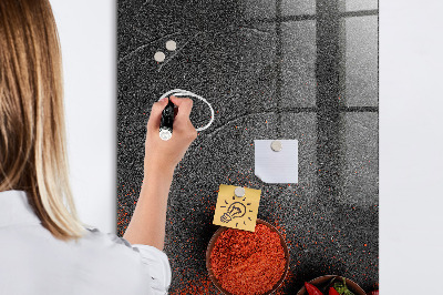 Memobord van glas met print inclusief neodymium magneten Pepper Kitchen Herinneringen