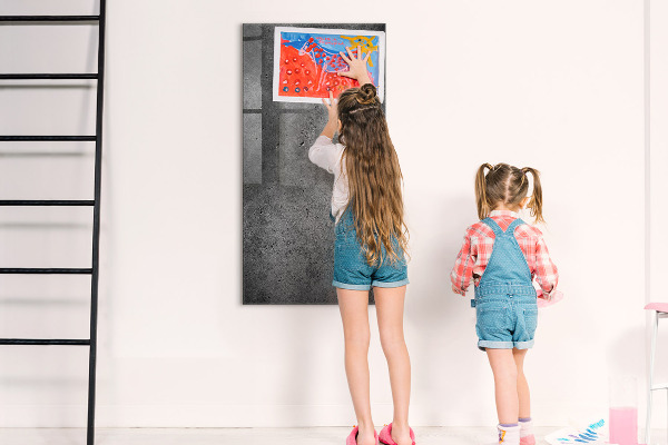 Decoratief glazen wandbord beschrijfbaar en magnetisch Magnetisch bord voor foto's en notities