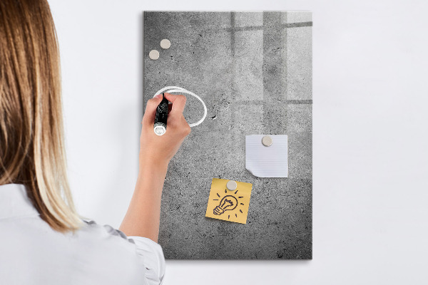 Decoratief glazen wandbord beschrijfbaar en magnetisch Magnetisch bord voor foto's en notities