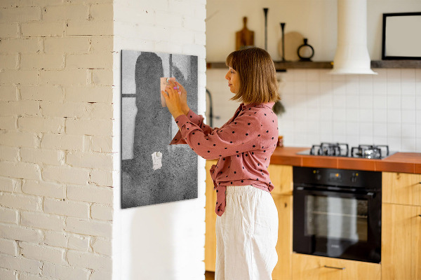 Decoratief glazen wandbord beschrijfbaar en magnetisch Magnetisch bord voor foto's en notities