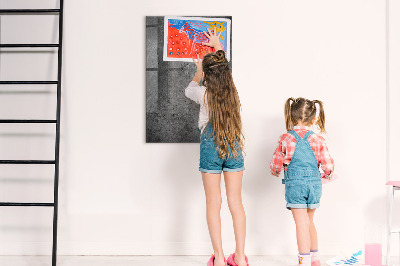 Decoratief glazen wandbord beschrijfbaar en magnetisch Magnetisch bord voor foto's en notities