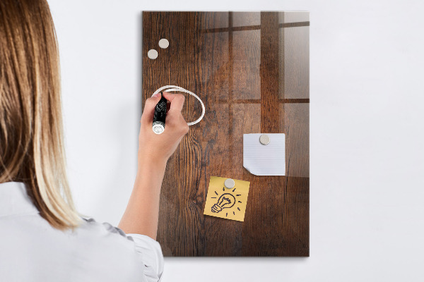 Memobord van glas met print inclusief neodymium magneten Magnetisch notitieblok