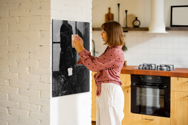 Memobord van glas met print inclusief neodymium magneten Een stijlvol bord voor notities en foto's