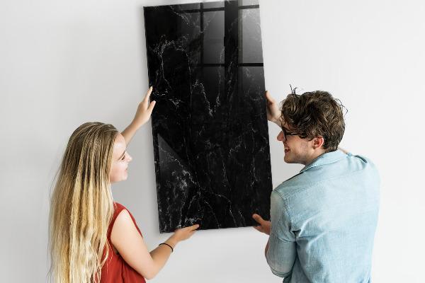 Memobord van glas met print inclusief neodymium magneten Een stijlvol bord voor notities en foto's