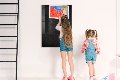 Memobord van glas met print inclusief neodymium magneten Modern prikbord voor notities en foto's