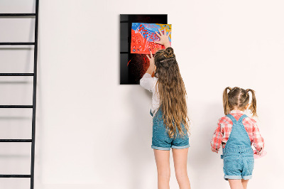 Memobord van glas met print inclusief neodymium magneten Magnetisch bord voor foto's en notities