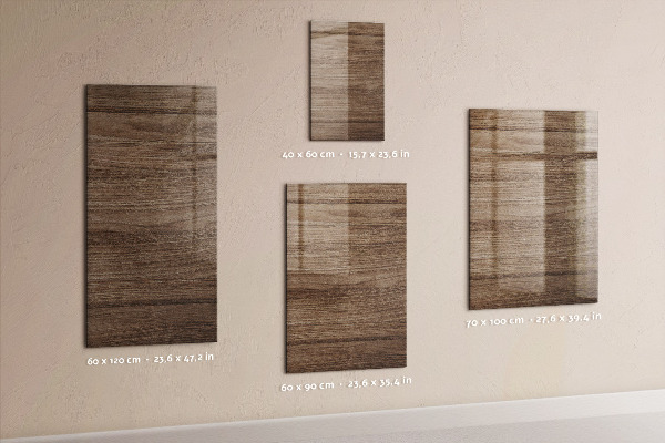 Decoratief glazen wandbord beschrijfbaar en magnetisch Modern prikbord voor foto's en notities