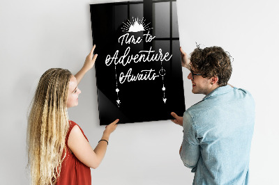 Memobord van glas met print inclusief neodymium magneten Creatief moodboard voor foto's en notities