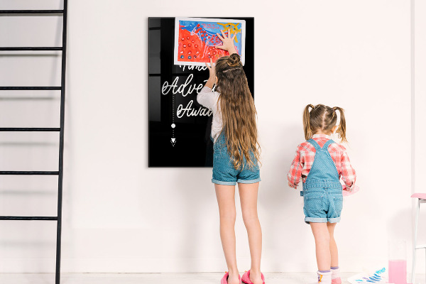 Memobord van glas met print inclusief neodymium magneten Creatief moodboard voor foto's en notities