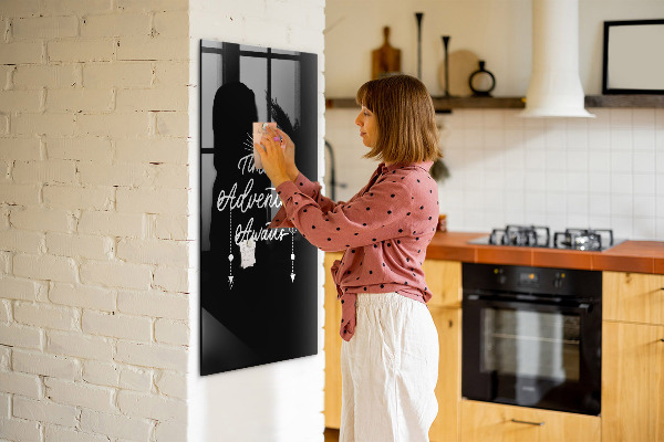 Memobord van glas met print inclusief neodymium magneten Creatief moodboard voor foto's en notities