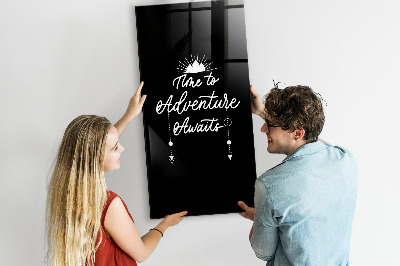 Memobord van glas met print inclusief neodymium magneten Creatief moodboard voor foto's en notities