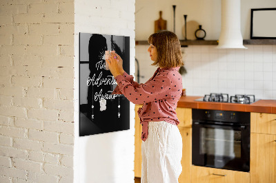 Memobord van glas met print inclusief neodymium magneten Creatief moodboard voor foto's en notities