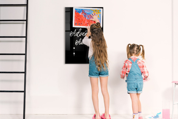 Memobord van glas met print inclusief neodymium magneten Creatief moodboard voor foto's en notities