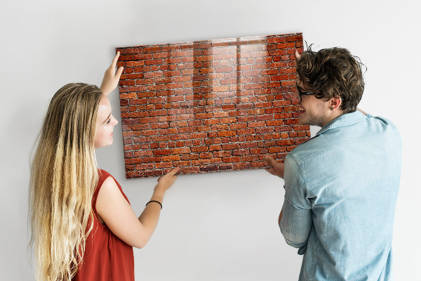 Memobord van glas met print inclusief neodymium magneten Magnetisch bord voor foto's en notities