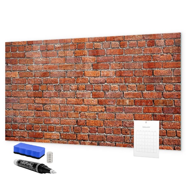 Memobord van glas met print inclusief neodymium magneten Magnetisch bord voor foto's en notities