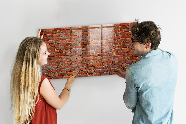 Memobord van glas met print inclusief neodymium magneten Magnetisch bord voor foto's en notities