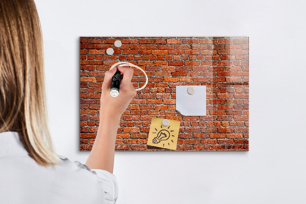 Memobord van glas met print inclusief neodymium magneten Magnetisch bord voor foto's en notities