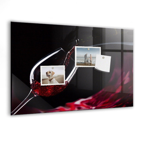 Memobord van glas met print inclusief neodymium magneten Een creatieve plek voor herinneringen en foto's