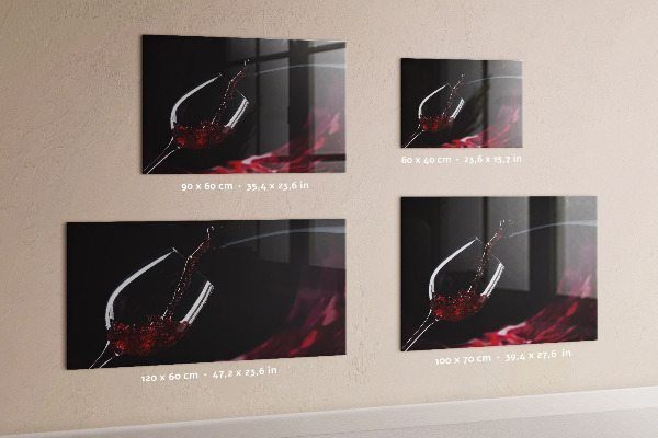 Memobord van glas met print inclusief neodymium magneten Een creatieve plek voor herinneringen en foto's