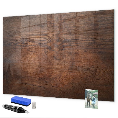 Decoratief glazen wandbord beschrijfbaar en magnetisch Een knusse ruimte om je herinneringen tentoon te stellen.